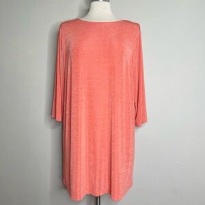 CAROLYN STRAUSS COLLECTION 3/4 Sleeve Tunic Top